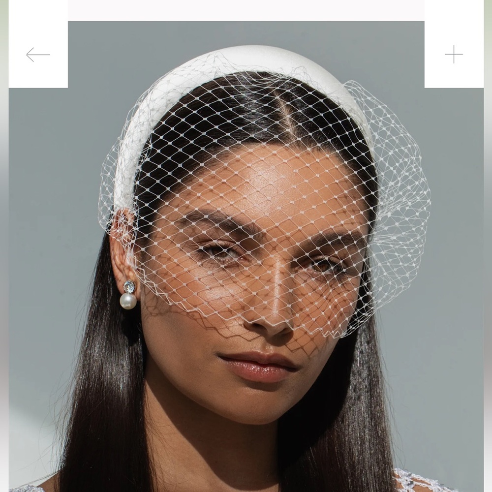 Elegant White Veil Headband